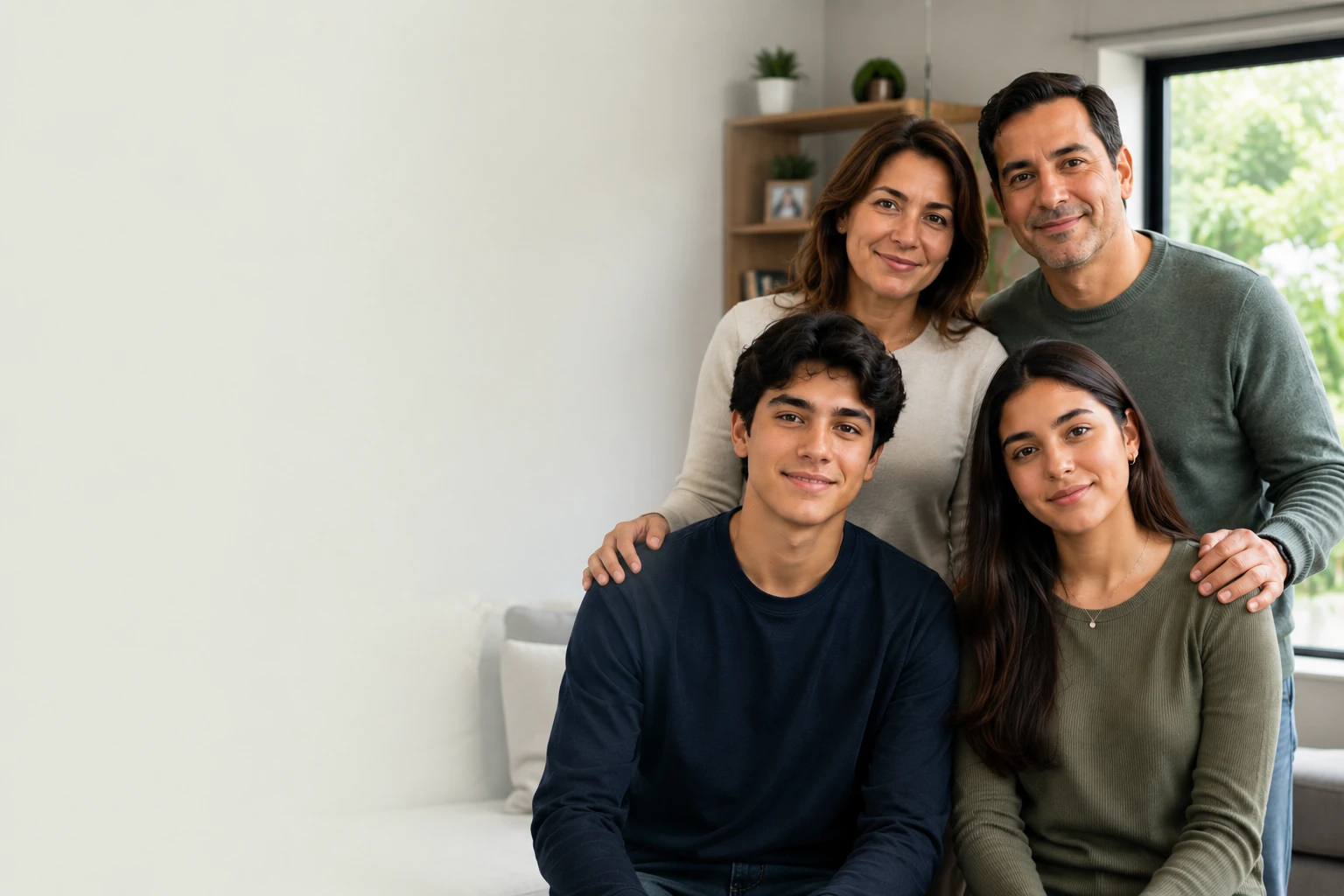 Adolescentes acompañados por sus padres en un proceso de terapia psicológica para adolescentes en Lima
